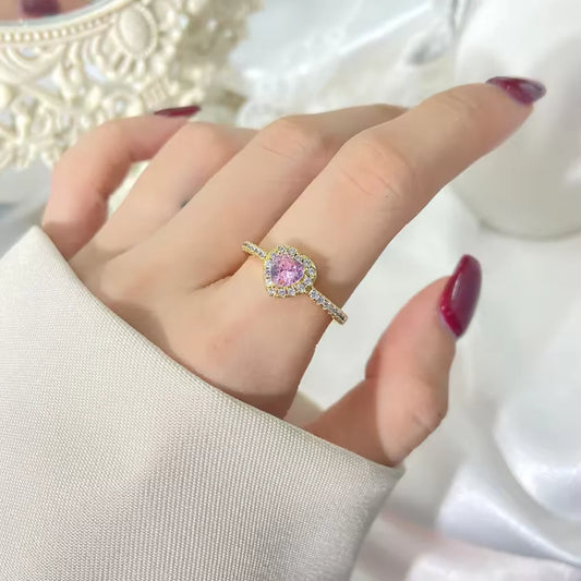 💍 Anillo ajustable promesa de amor ❤️ - Diseño elegante en baño de Rodio y Circones, incluye caja de regalo - Oferta 50% DCTO🏷️ 💥