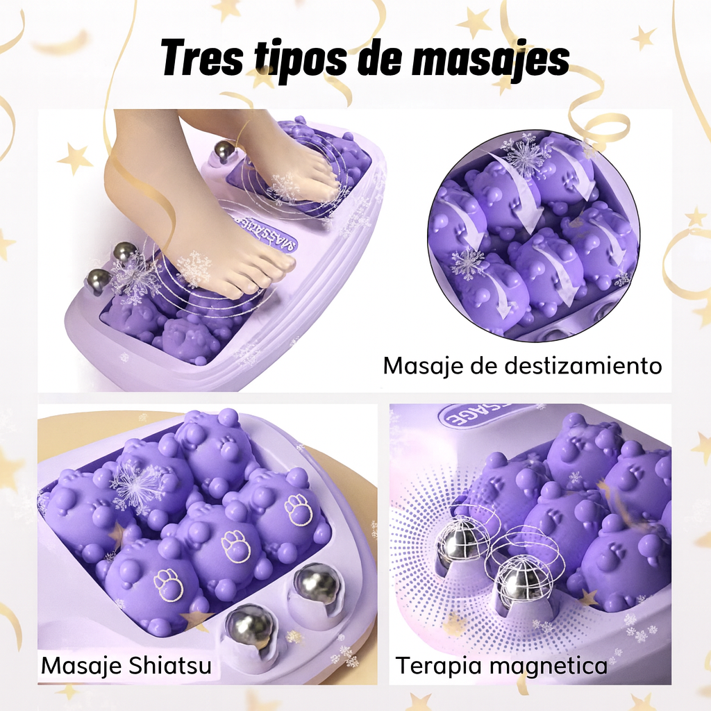 🦶🏻 Masajeador ergonómico de pies con 12 bolas magnéticas - reduce el estrés acumulado y mejora la circulación - solo por hoy con 50% de DCTO 🏷️💥