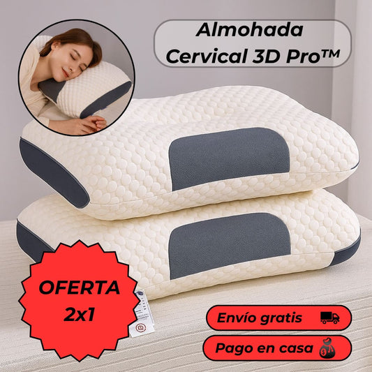 🛏️ Almohada Cervical Ortopedica 3D Pro™ 2X1