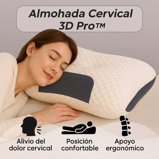 🛏️ Almohada Cervical Ortopedica 3D Pro™ 2X1