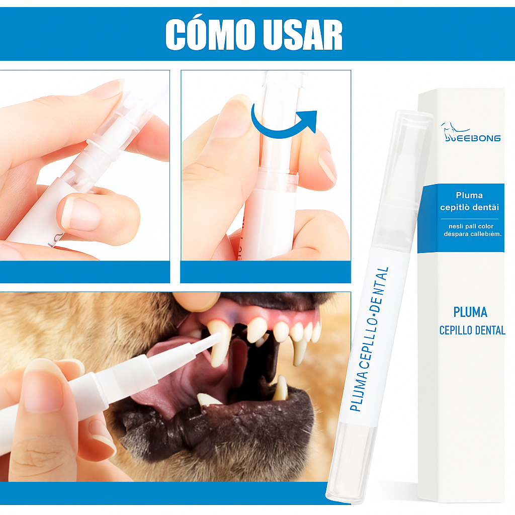 🦷 DentiPlus cepillo dental especial para mascotas – Previene mal aliento y enfermedades – Oferta 2x1 💥