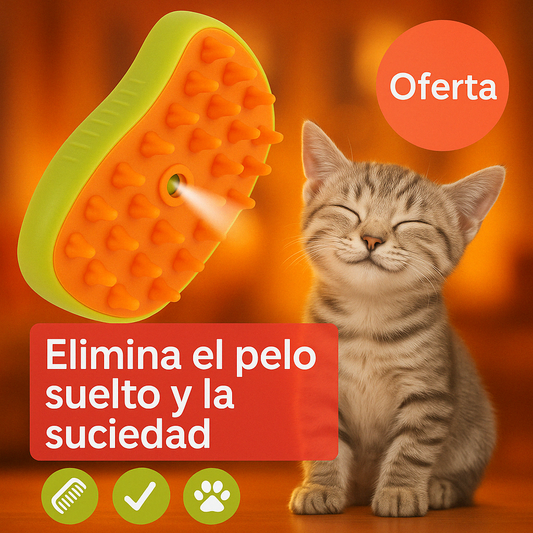 Cepillo vaporizador para mascotas 🐾