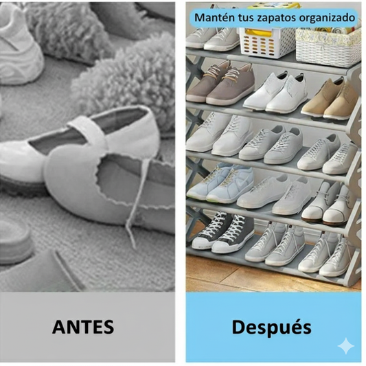 👟 Organizador de zapatos de 5  niveles en forma de X - Capacidad de hasta 15 pares - Oferta 50% DCTO🏷️ 💥