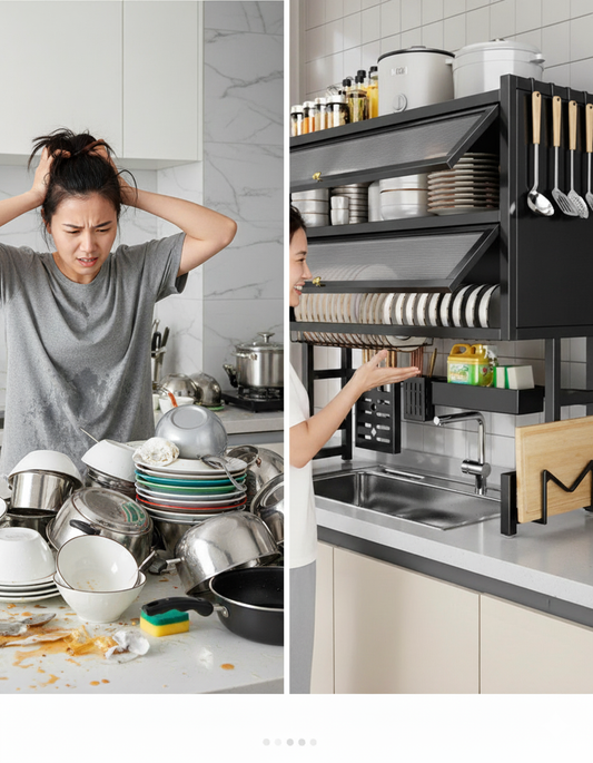 🍽️ Organizador multifuncional de loza de 2 niveles - Limpia y Organiza tu cocina - Oferta 50% DCTO🏷️ 💥