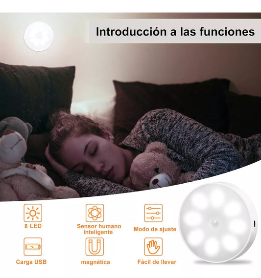 💡 LightMotion Lampara Inalámbrica LED con sensor de movimiento y batería recargable -  Iluminación de forma automática y eficiente - oferta 2x1 🏷️💥