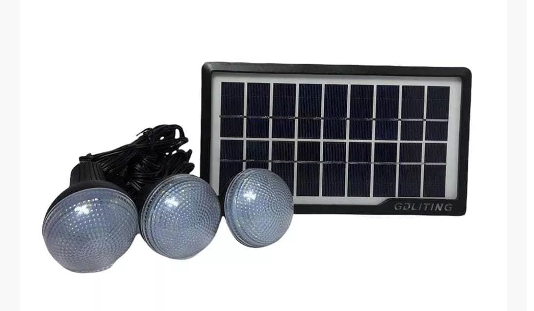 🔆 Kit Panel Solar 3 Bombillos y Radio - Ahorra en tu factura eléctrica mientras iluminas tu espacio - Oferta 50% DCTO🏷️ 💥