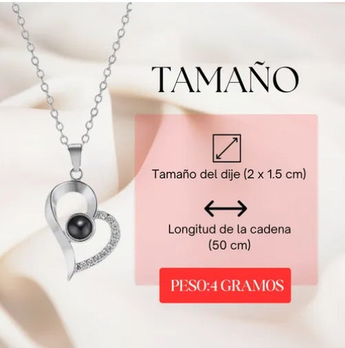 ❤️ Romántico collar para tu persona favorita "Te amo en 100 idiomas" - Exclusivo diseño en cobre, incluye bolsa de regalo - Oferta 50% DCTO🏷️ 💥