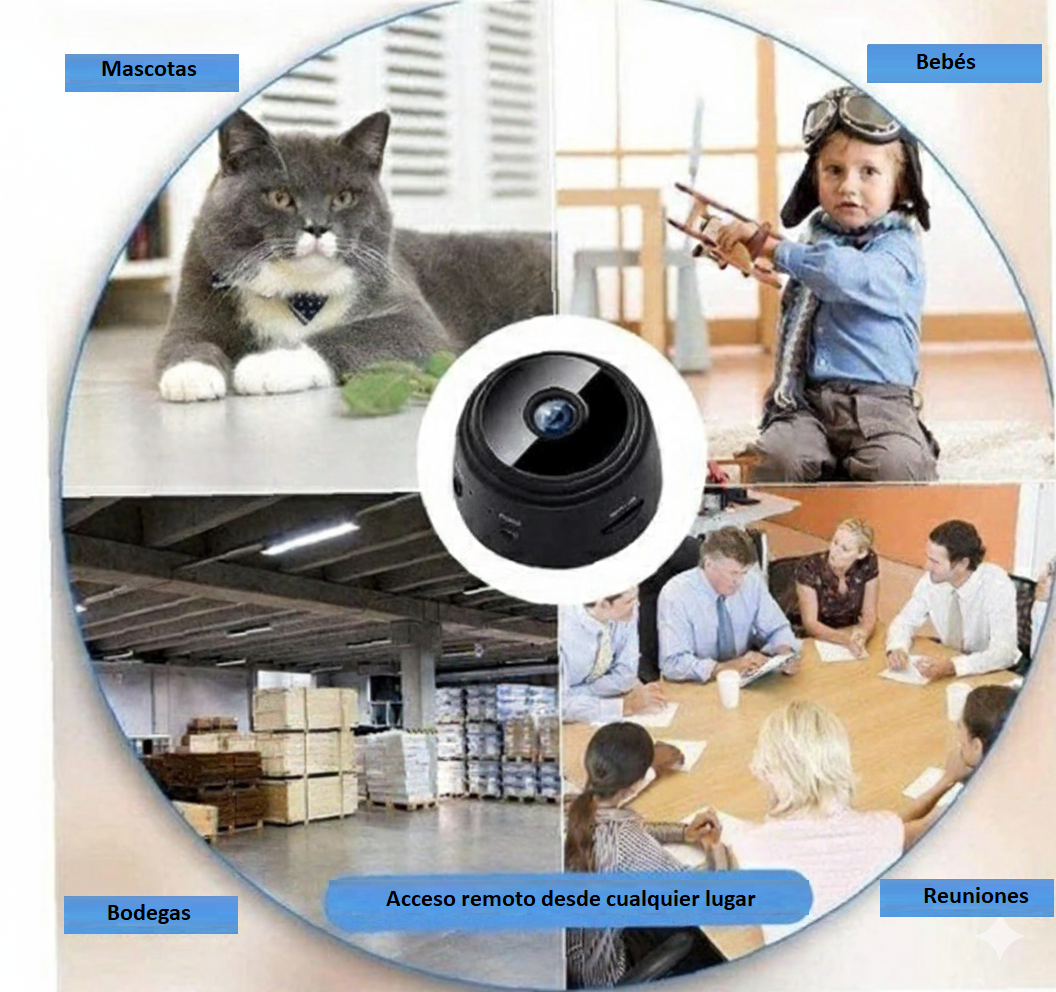 📸 Mini cámara espía FULL HD - Seguridad 24/7, sensor de movimiento y visión nocturna - Oferta 2x1 🏷️💥