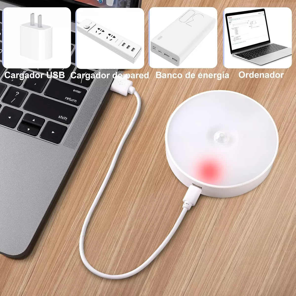💡 LightMotion Lampara Inalámbrica LED con sensor de movimiento y batería recargable -  Iluminación de forma automática y eficiente - oferta 2x1 🏷️💥